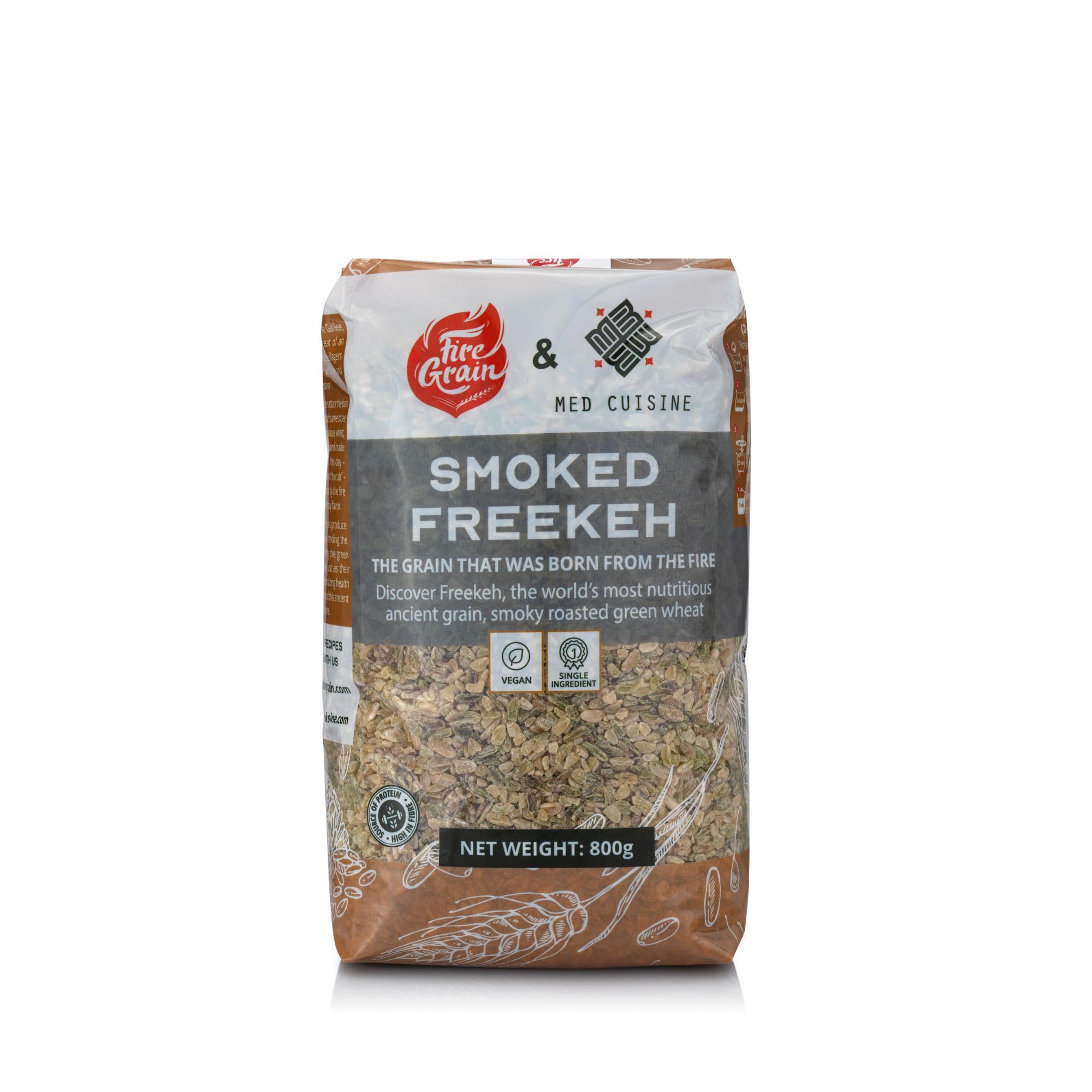Whole Grain Greenwheat Freekeh 28 oz. World’s Most Nutritious Super Food/Healthy Grain, Fresh from Galilee, Taste The Mediterranean. Enjoy Delicious Vegan Freekeh with Every Meal.
