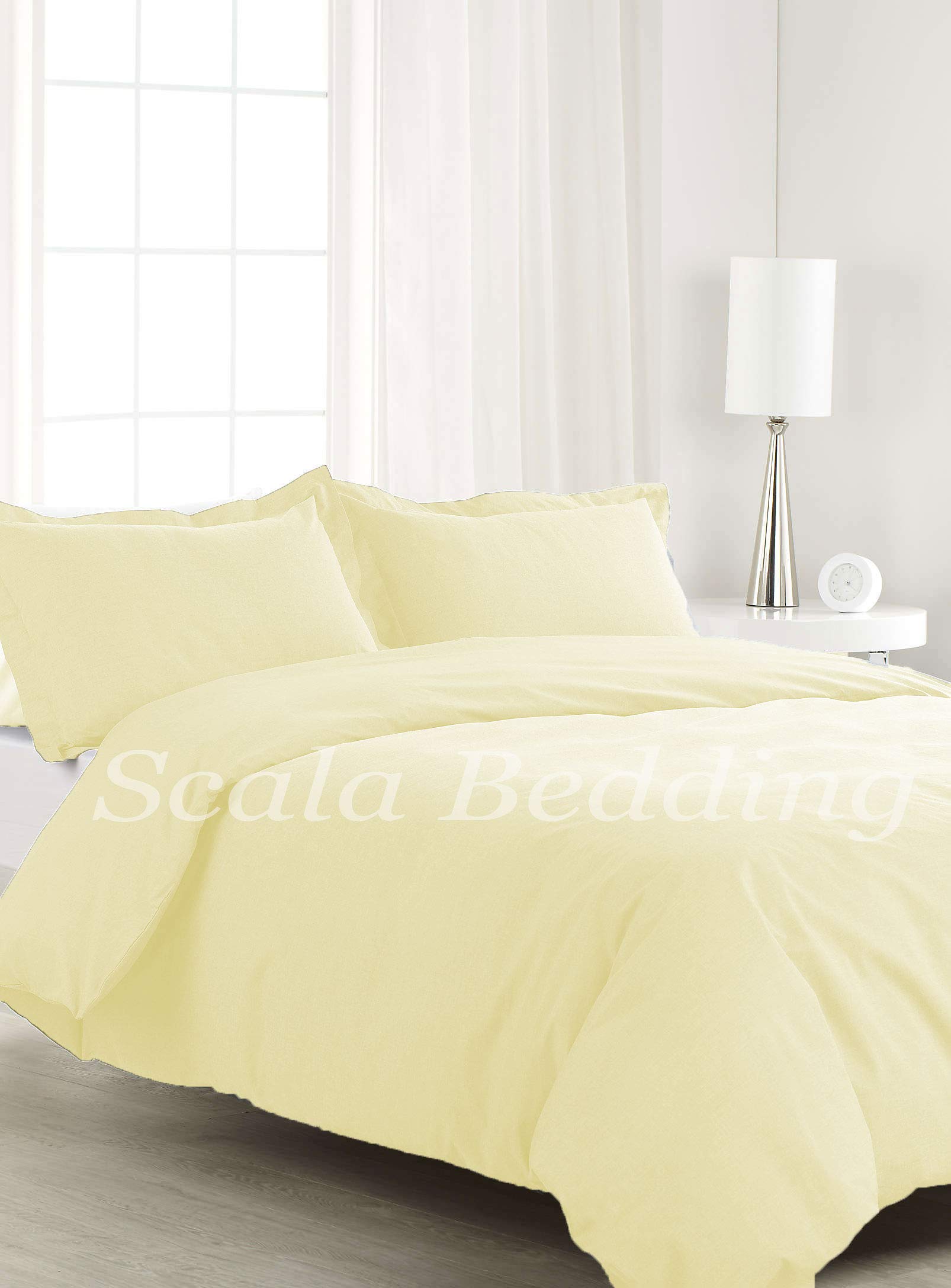 Funda de edredón de algodón egipcio 600 hilos King marfil para ropa de cama nórdica