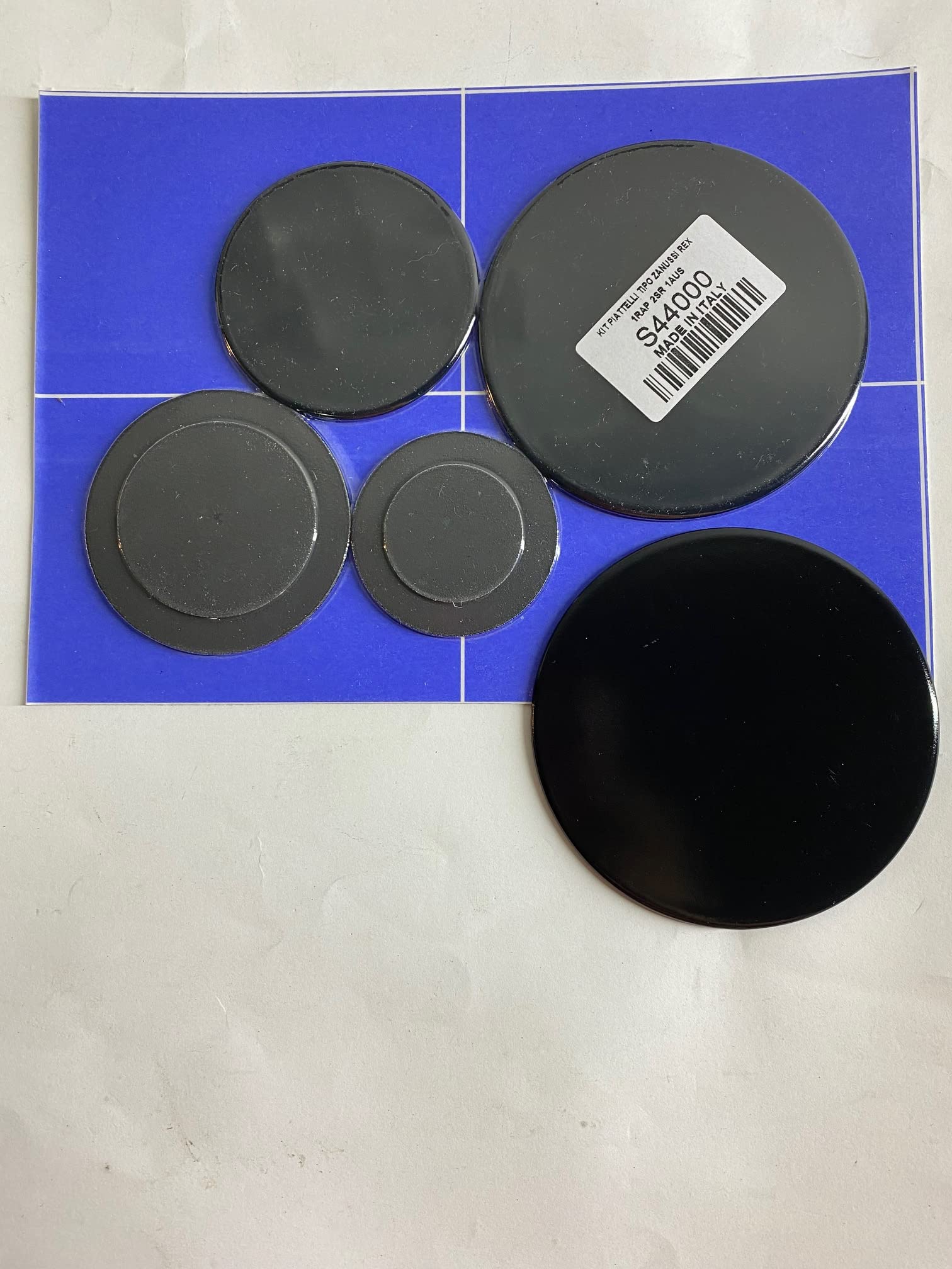 COMPATIBILI CON rex zanussi i electrolux 5 piattelli in ferro smaltati neri KIT 5-S 44000