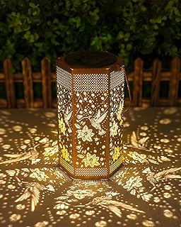 Mothers Day Gifts for Mom - Hummingbird Solar Lantern Outdoor Waterproof, Birthday Gifts for Women Grandma, Solar Lights Outdoor Garden Decor for Outside