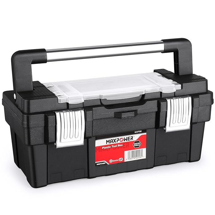Buy 16Inch Tool Box, MAXPOWER Portable Plastic Toolbox Tool Box