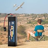 Vista 7 de melasta 9.6V 2000mAh NiMH RC receptor batería con conectores Hitec, batería recargable compatible con Futaba RC receptores aviones aviones