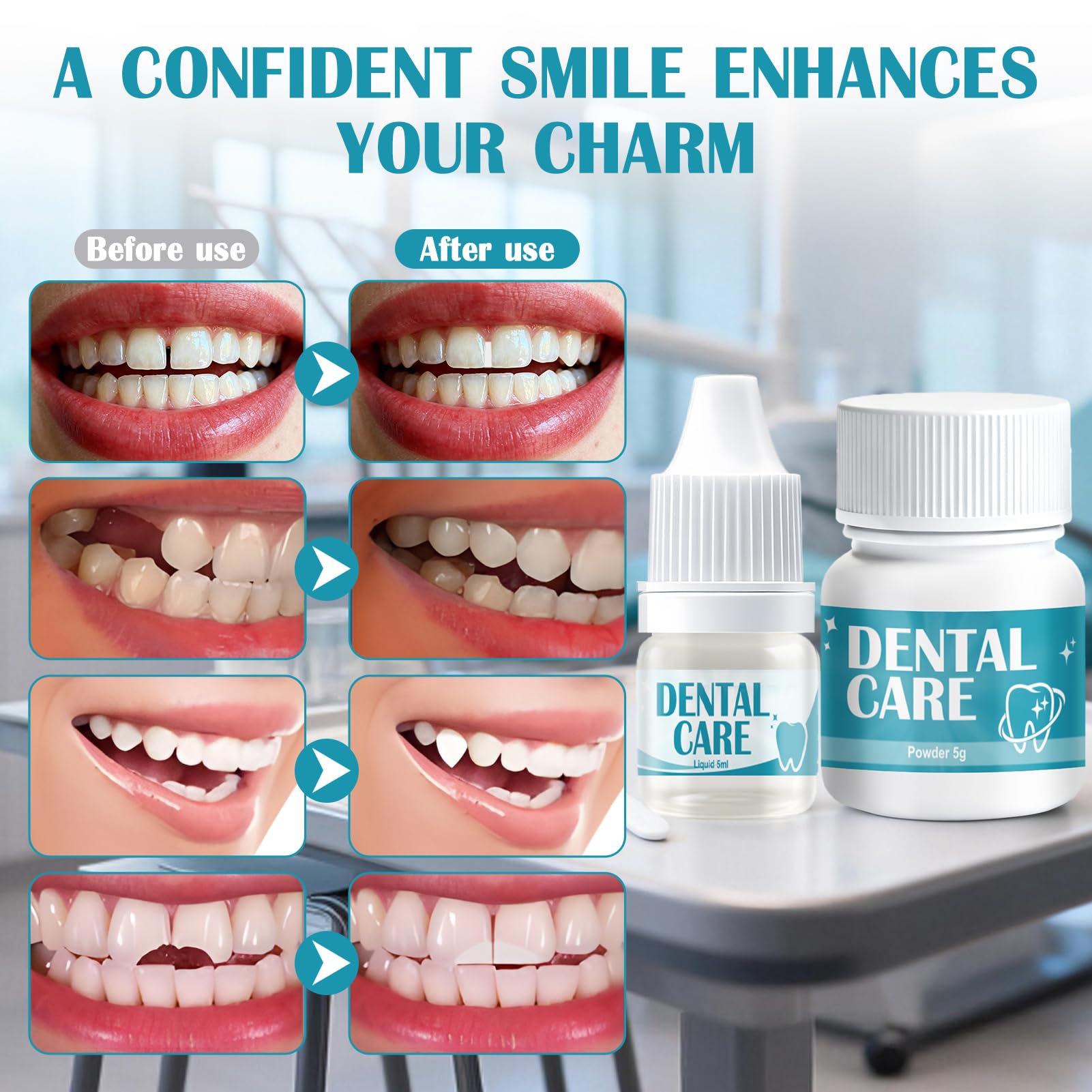 Cemento Dental Composite para Corona y Puente Rellenar Caries