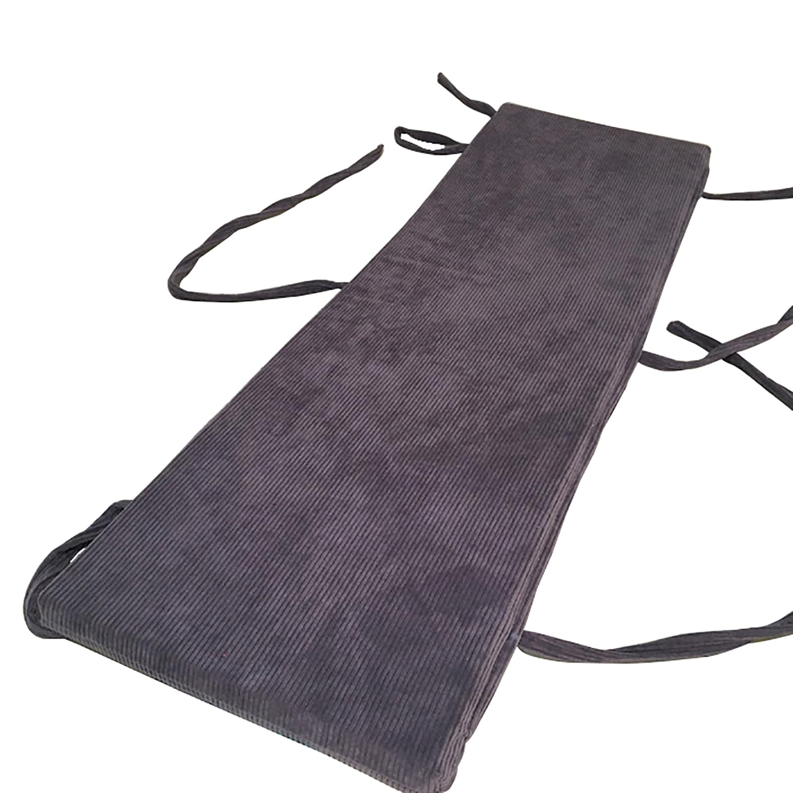 Customizable Size Long Stool Seat Cushion, 5cm Thicken Bench Cushion High-Density Sponge Dining Chair Cushion Non Slip Chair Pads with Ties(40x120cm(16x47inch), Dark grey) — image 1