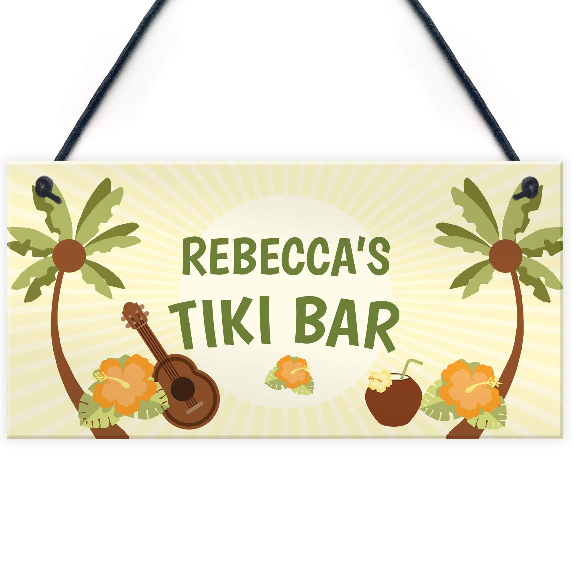 Fun TIKI BAR Sign PERSONALISED Garden Summerhouse Sign Alcohol Gift