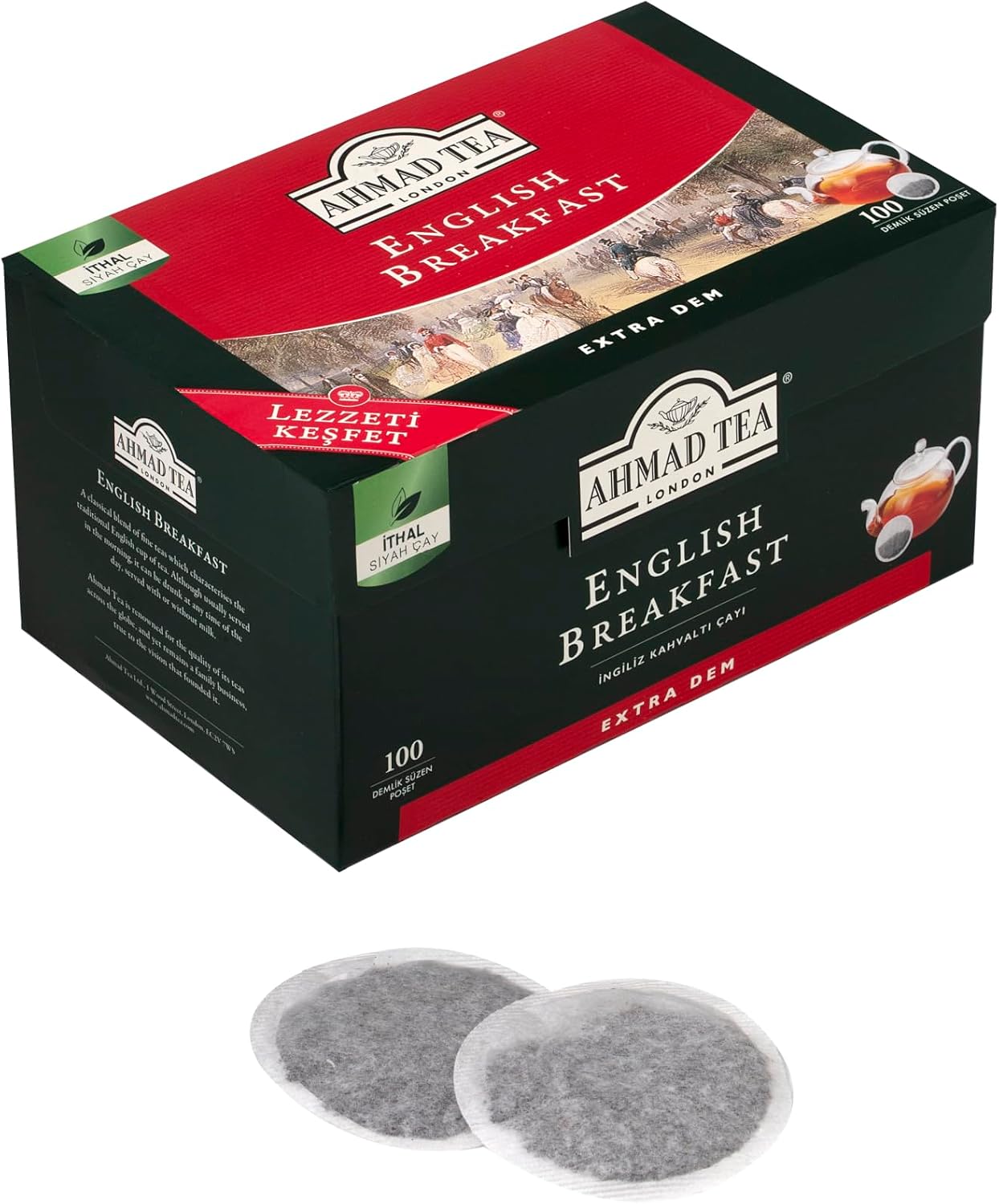 Ahmad Tea English Breakfast Demlik Poşet Çay (100'lü)