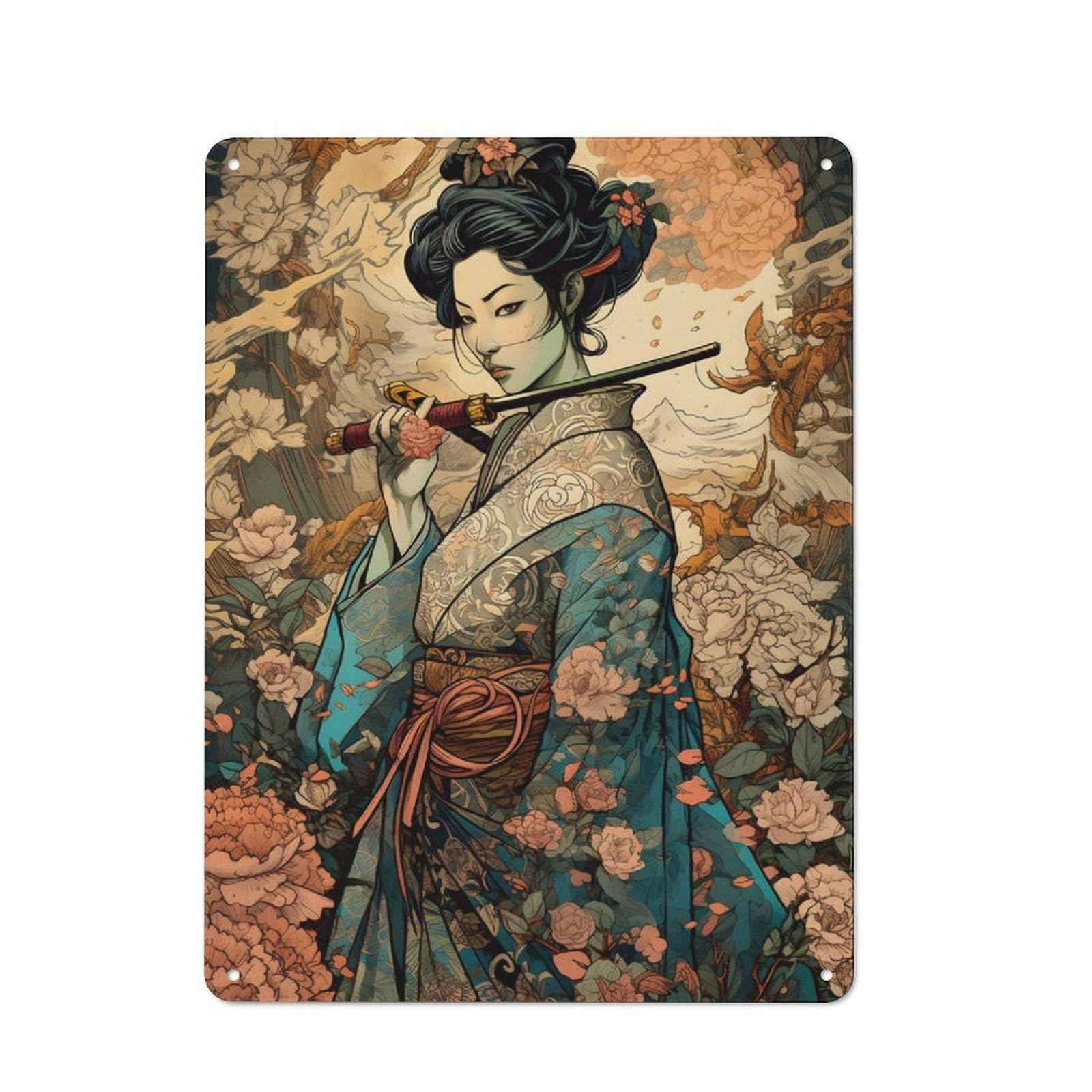 Junmoney Girls Japanese 002 Retro Tin Sign 40X30cm For Man Cave Or Games Room, For Collectors Decorating Games Rooms And Man Caves