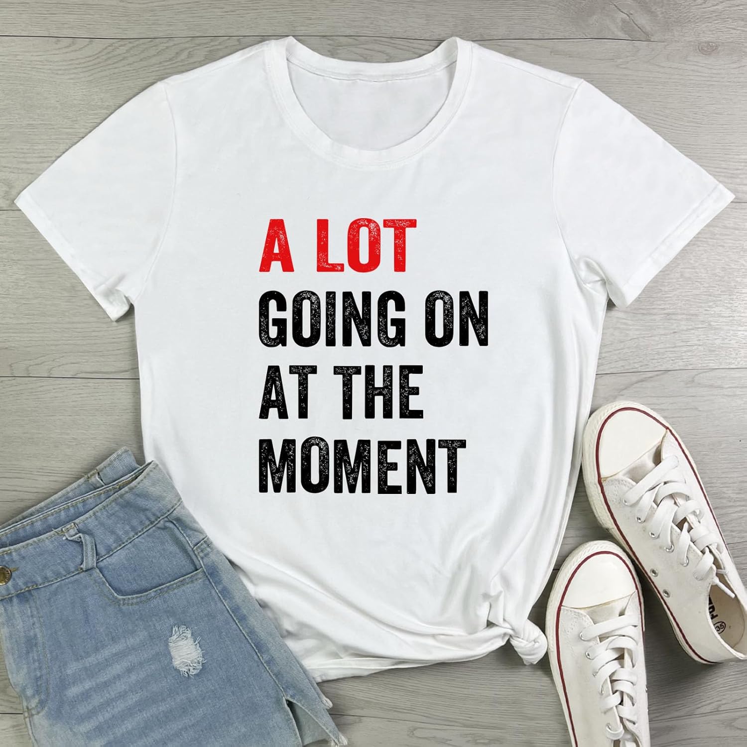 ROSEPARK Women A Lot Going On Graphic Tees Cute Tshirts - Image 2