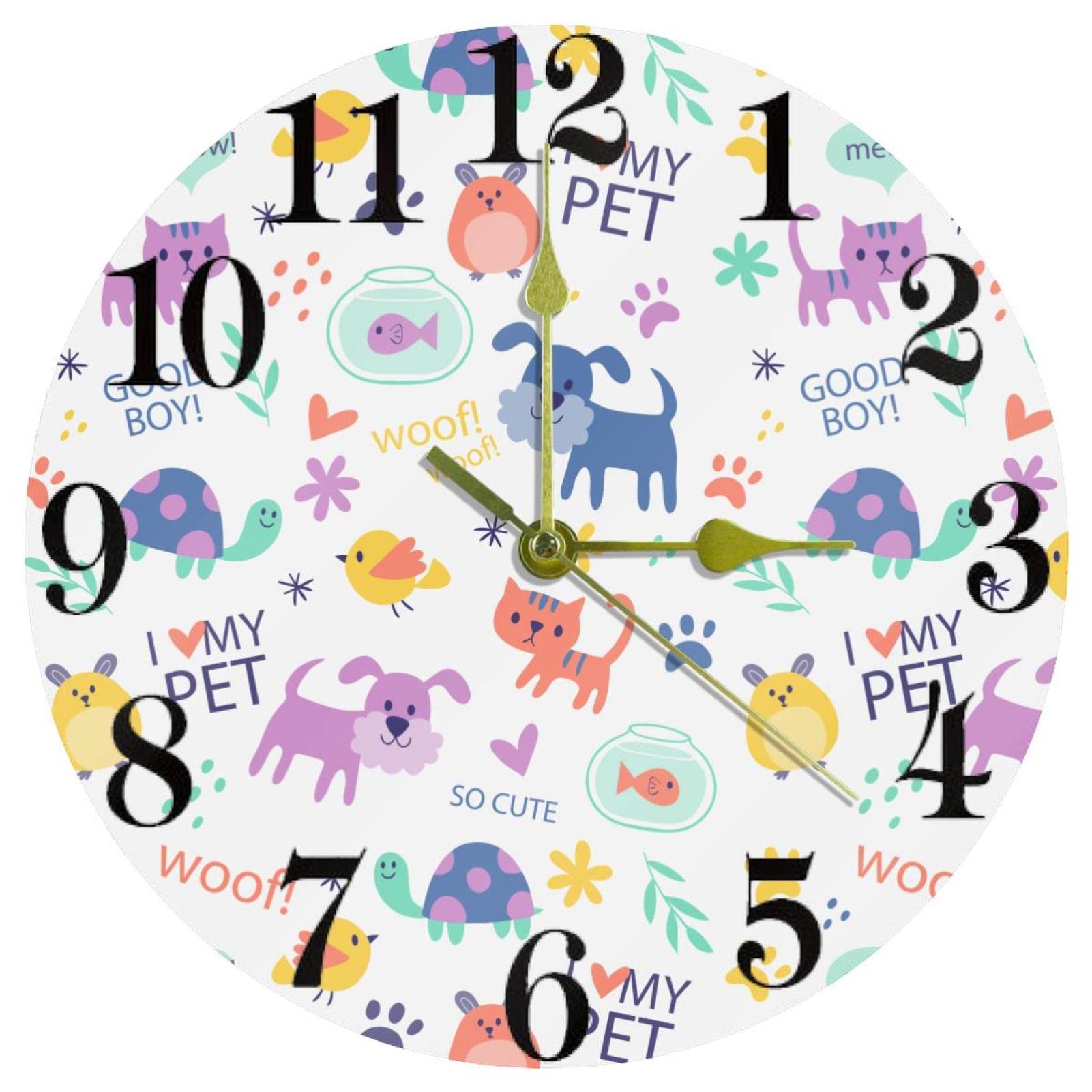 Horloge de maison motif animaux à offrir pour une pendaison de crémaillère