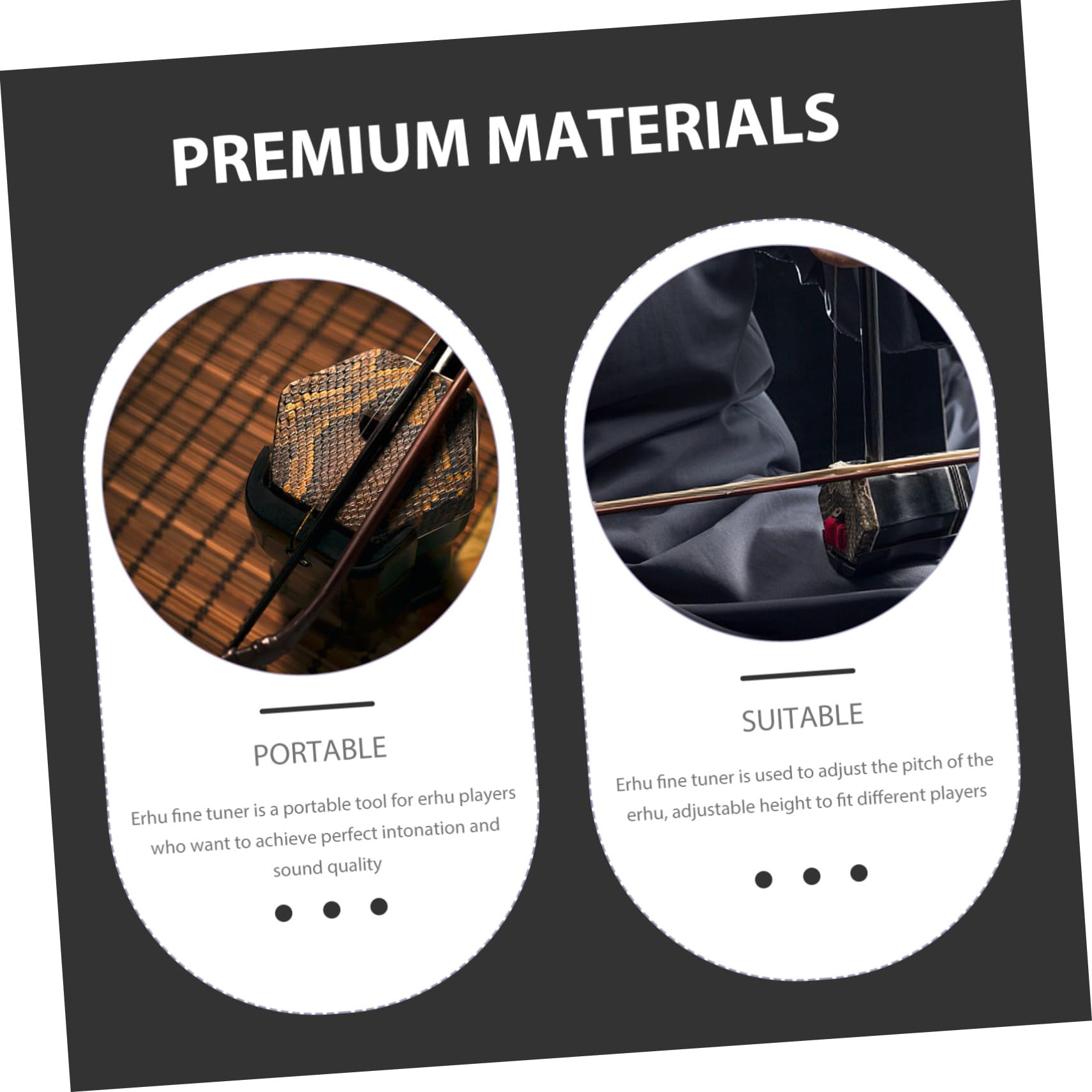 Yardwe Erhu Regolatore Corde per Strumenti Musicali Cinesi Accessorio Multifunzionale con per Suono Ottimale e Facile Installazione