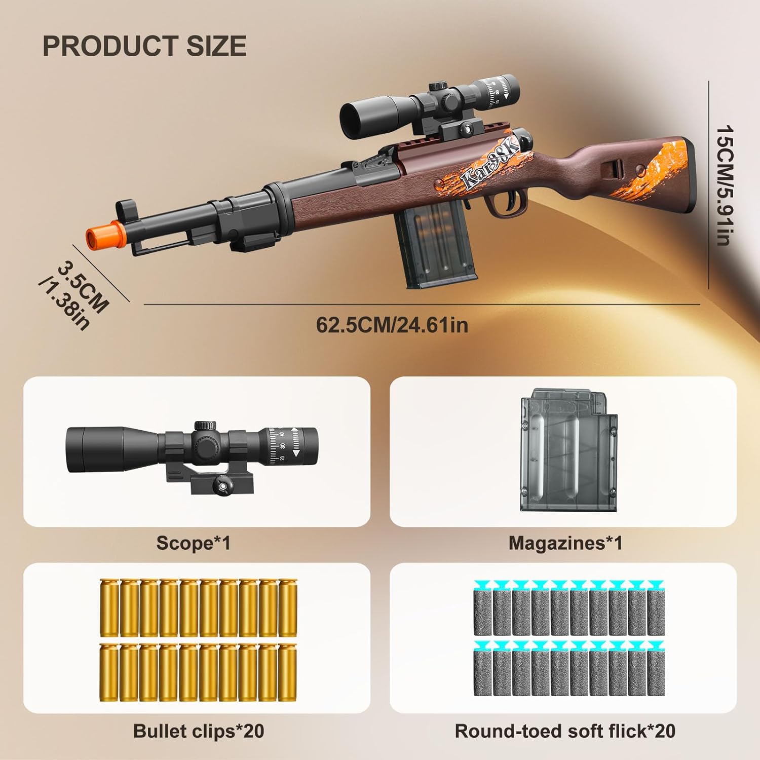 Shell ejecting Kids with Foam Fake Shotgun Soft Bullet Toy Gun and for Realistic Dart Blaster Shooting Games Boys Birthday for Age8 9 10 12+ Year Old Kid Gift with Scope Sniper Rifle (Grain) - Image 2
