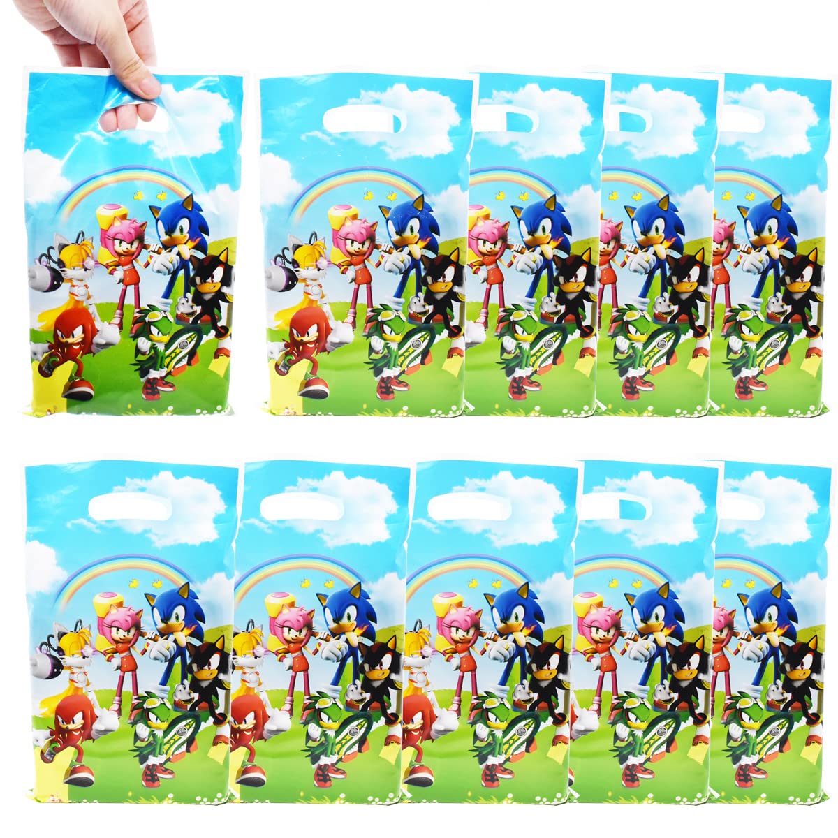 Gift Bag-Tomicy 40 Pcs Party Gift Bags Happy Birthday Party Bags Treat Bags Party Favor Bags Waterproof Goodie Bags Birthday Party Supplies for Kids