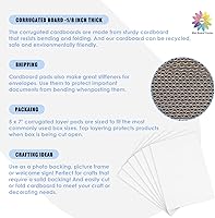 Vista 4 de Mat Board Center, paquete de 25 hojas de cartón corrugado de 5 x 7, 18 de pulgada de grosor, insertos de cartón plano para correo, embalaje y envío
