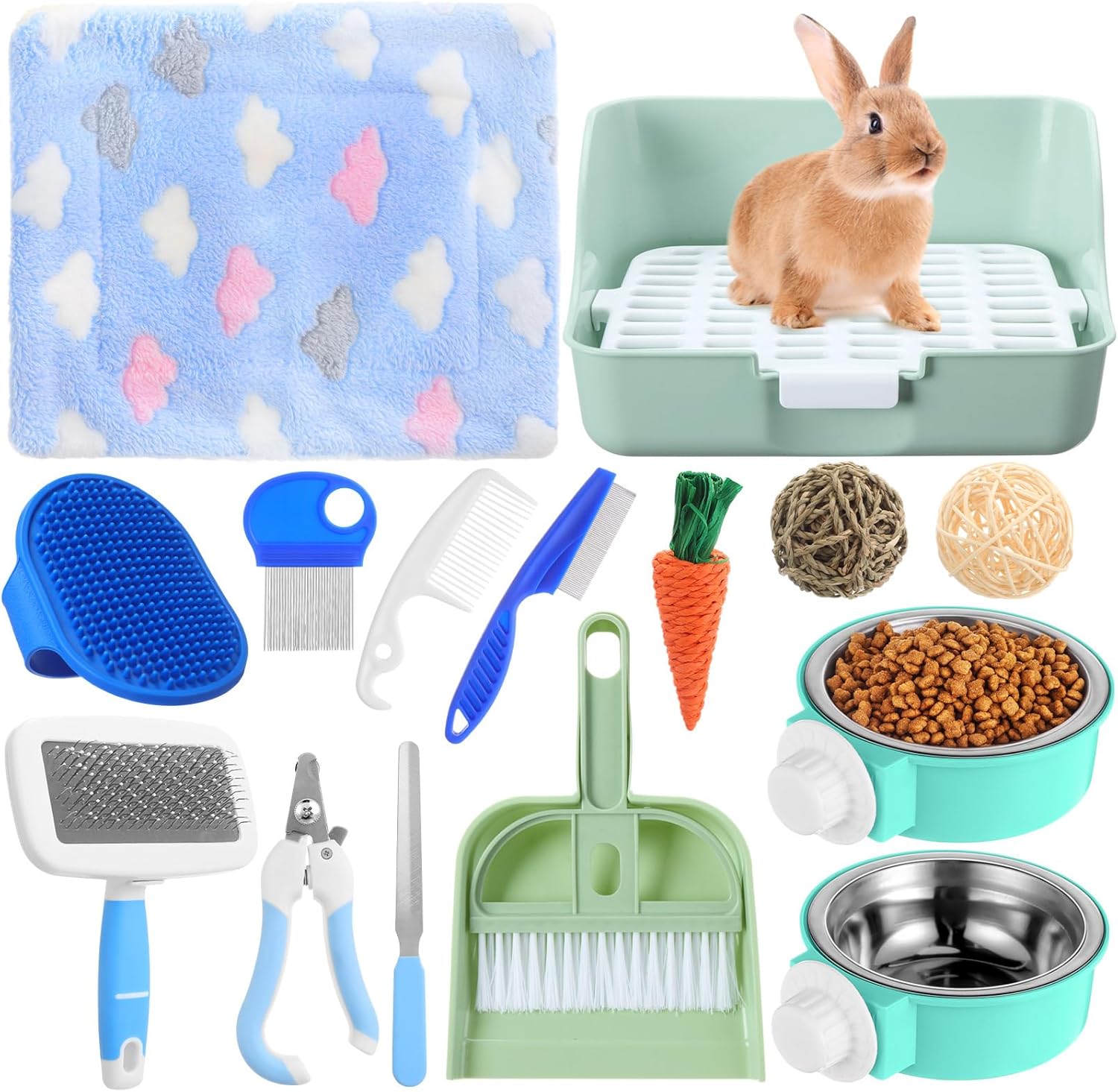15 Pcs Rabbit Starter Kit Small Rabbit Litter Box Jamaica Ubuy - Main Image