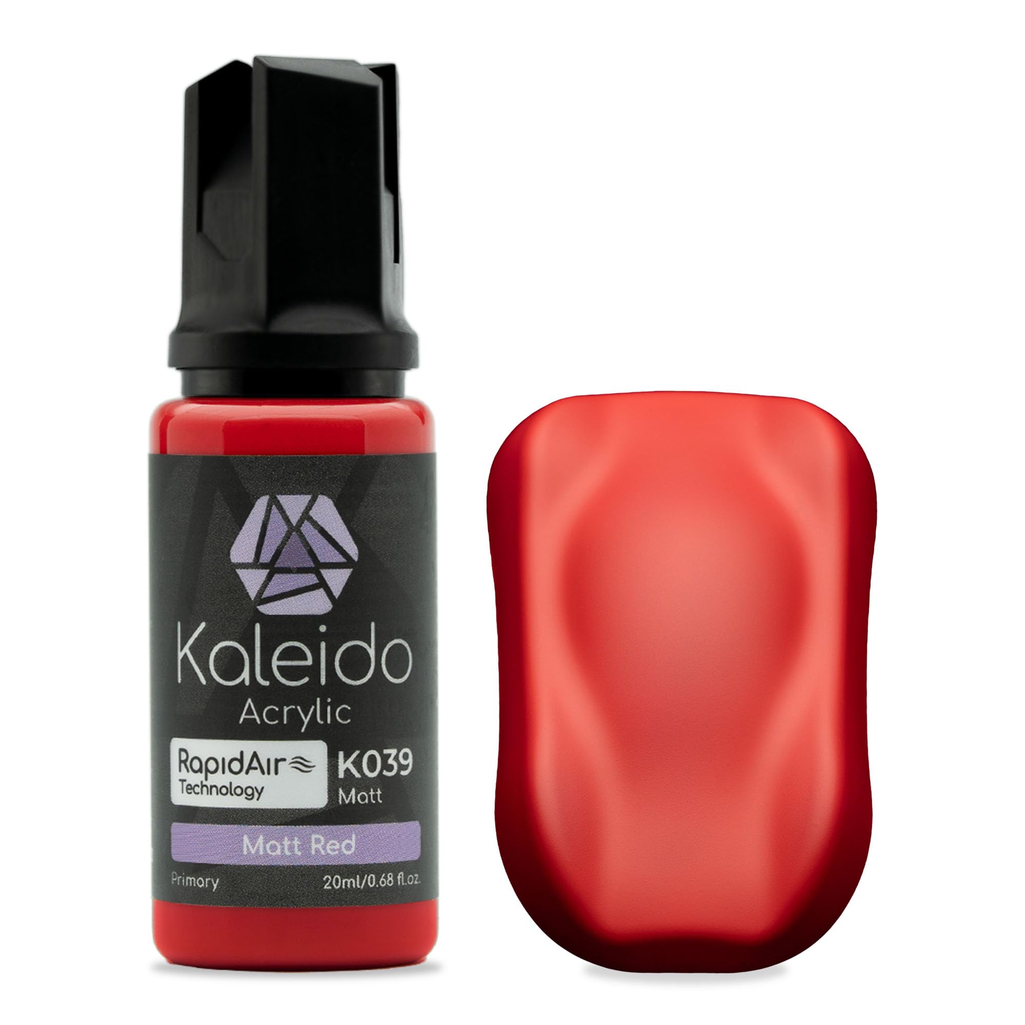 Gaahleri Kaleido Primary Colors 20ml K039 Matt Red, Water-Based Acrylic, Airbrush Paint for Scale Models, Gundam, Mecha, Miniature, Figures, Car & Sci-Fi Kits, Pre-Thinned, Matt Colors, Fast-Drying