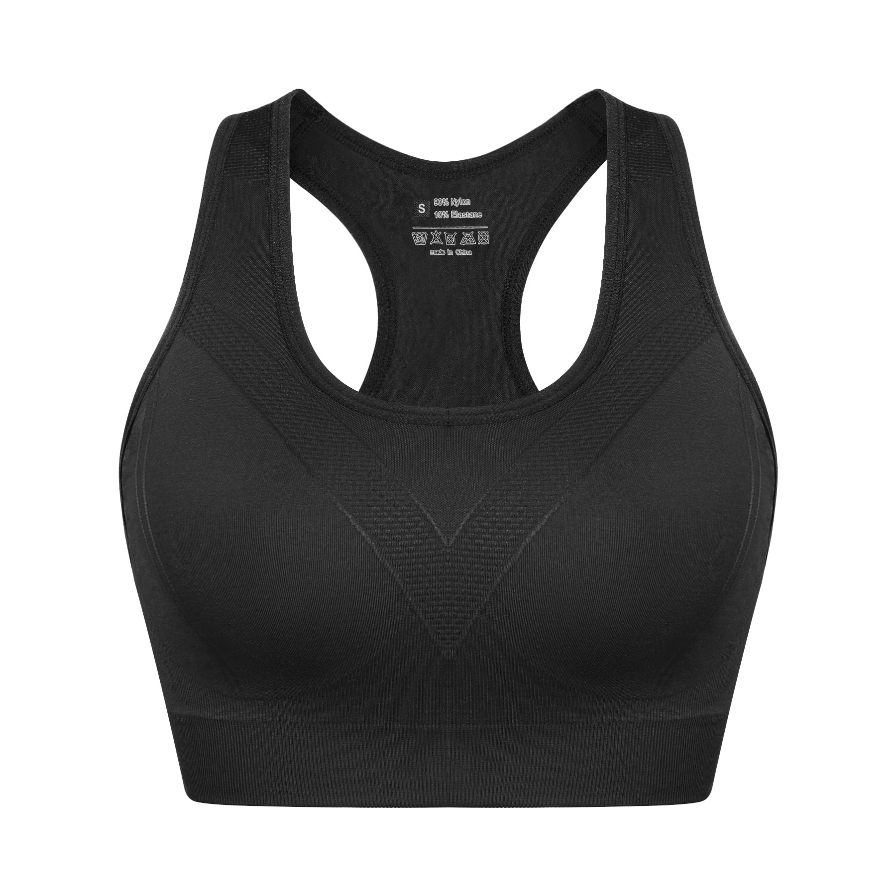 Sykooria Donna Reggiseno Sportivo Reggiseno da Allenamento Senza Ferretto Top Fitness Donna Palestra Imbottito per Ginnastica Yoga S-XXL