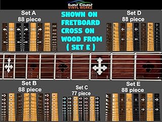 Guitar fretboard marker block set 88 pc & 77 pc Choose from 5 sets gloss or satin Guitar fret markers fingerboard inlay overlay For: Jackson Dean Hamer ESP Ibanez Gibson Fender (SET E SATIN FINISH)