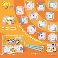 Vista 3 de Arcilla de modelado para secado al aire para niños - Artesano de horneado, kit de arcilla de 12 cajas con 4 herramientas y tutoriales, suave kit