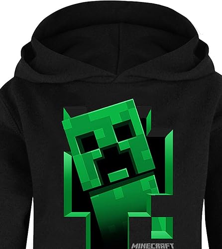 Miniatura 2 de Minecraft Sudadera con capucha para niños y niños, color negro