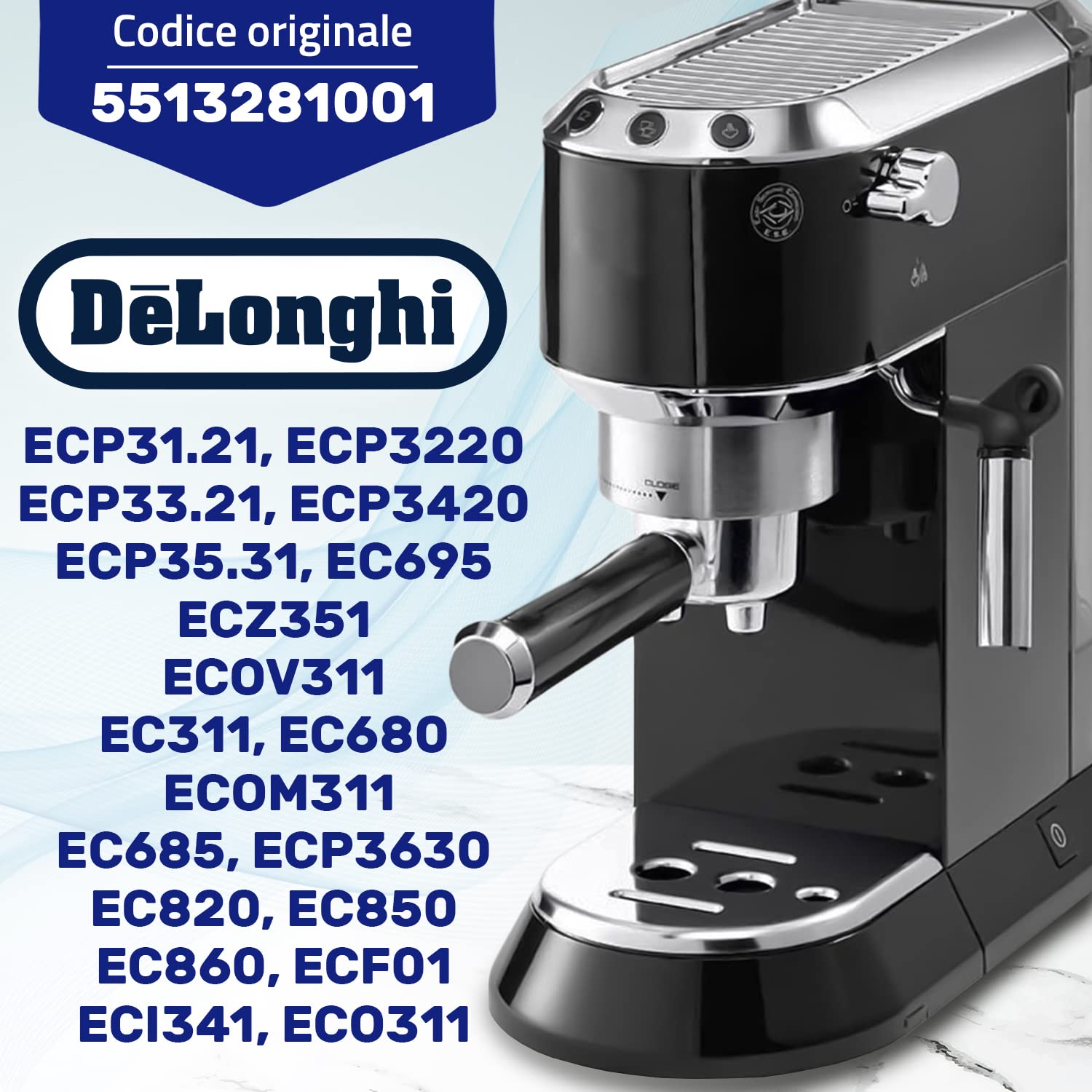 Filtri Caffe 2 Tazza - con Codice Originale 5513281001 - per DeLonghi - Adatto a Tutti i Modelli - Filtro Caffe Adatto a Portafiltro - Garanzia di 10 Anni - MONTERAL