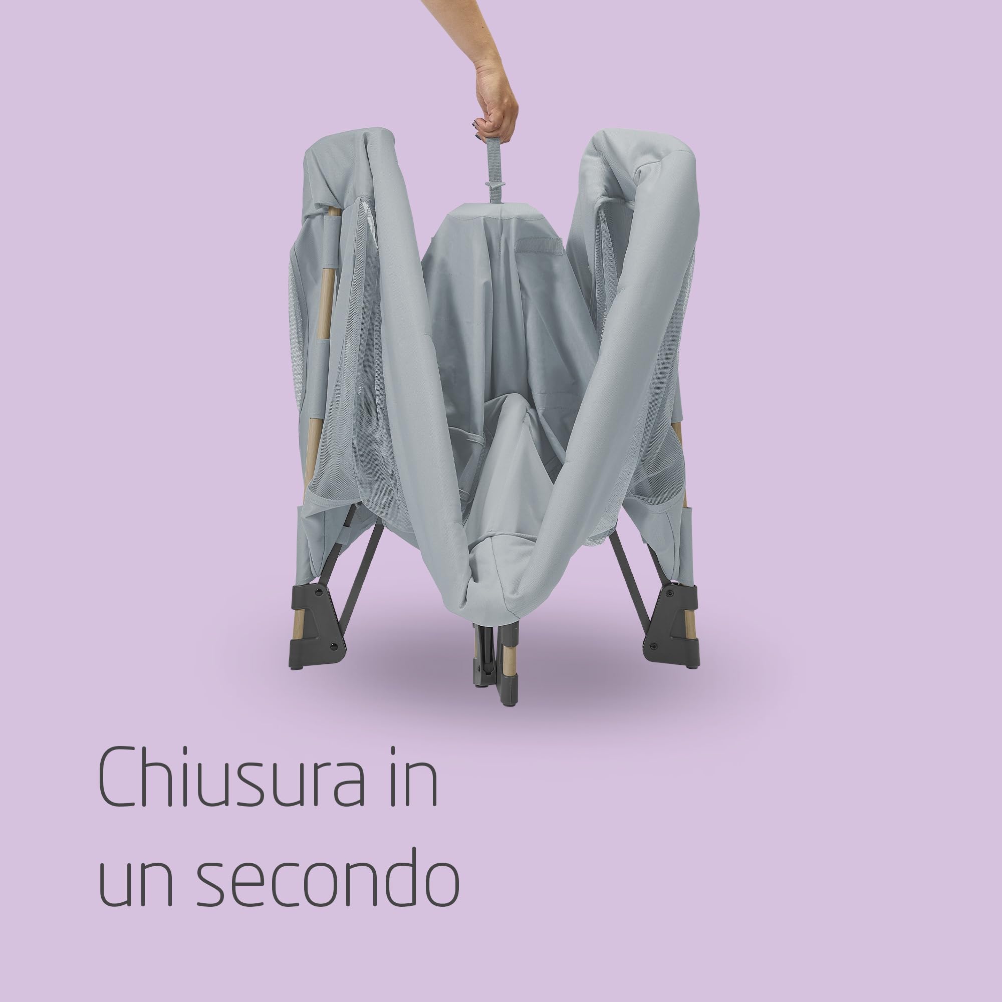Maxi-Cosi Swift 3 in 1 Lettino da viaggio neonato, box bambini, 0-3.5 anni, fino a 15 kg, Culla Neonato, materassino 2 in 1, ultraleggero, chiusura in 1 secondo, borsa da viaggio, Beyond Grey