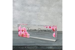 Personalized Name Plate with Unique Floral Patterns