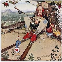 Nor-man Rockwell Poster April Fool Painting On Canvas Wall Art Poster Scroll Picture Print Living Room Walls Decor Home Posters 28x28inch(70x70cm)
