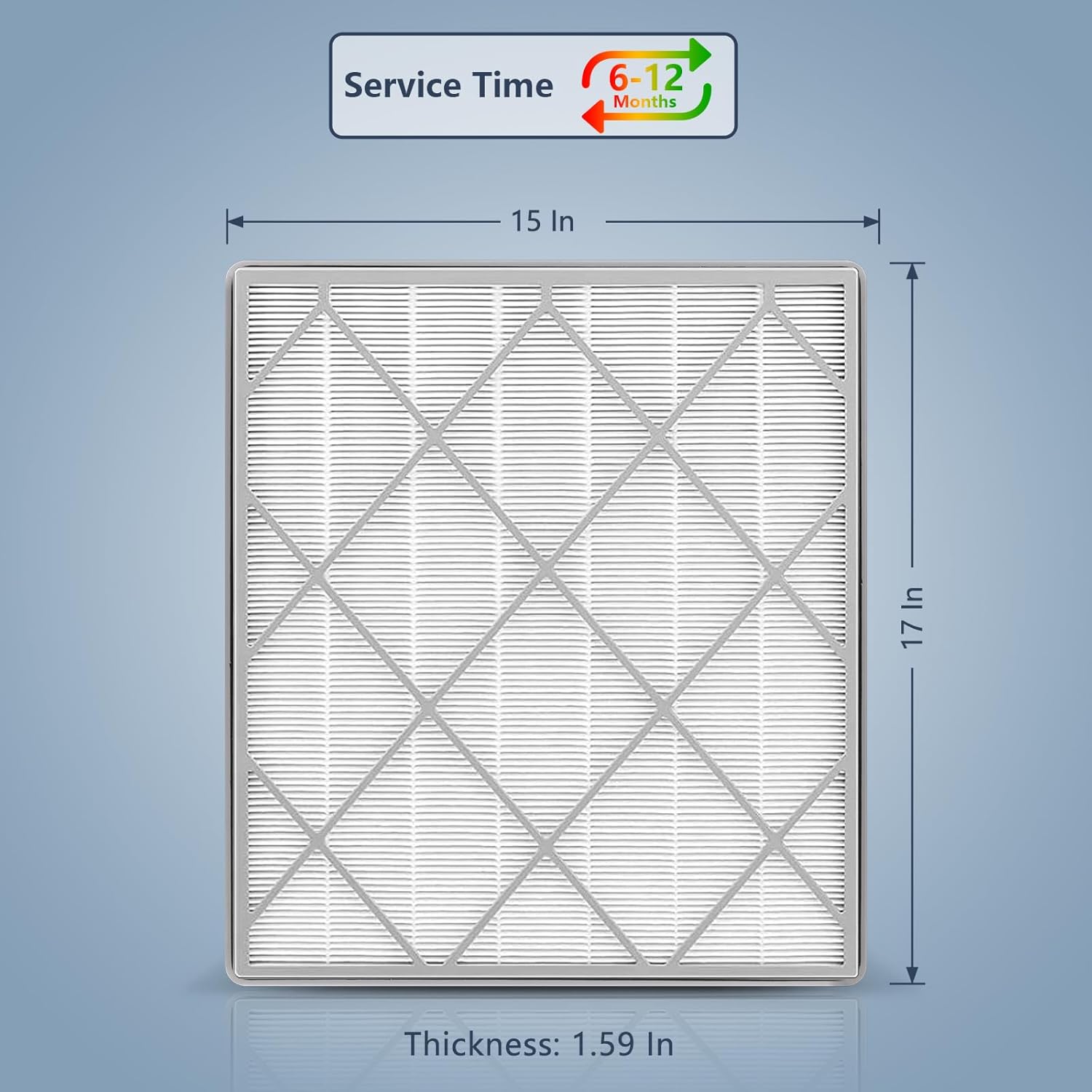 HE400/HE401/HE405 Filter Replacement Compatible with Shark Air Purifier 4 Model HE401 HE402 HE402 HE405 HE400 Replacement Filter, H13 True HEPA HE4FKPET for Shark