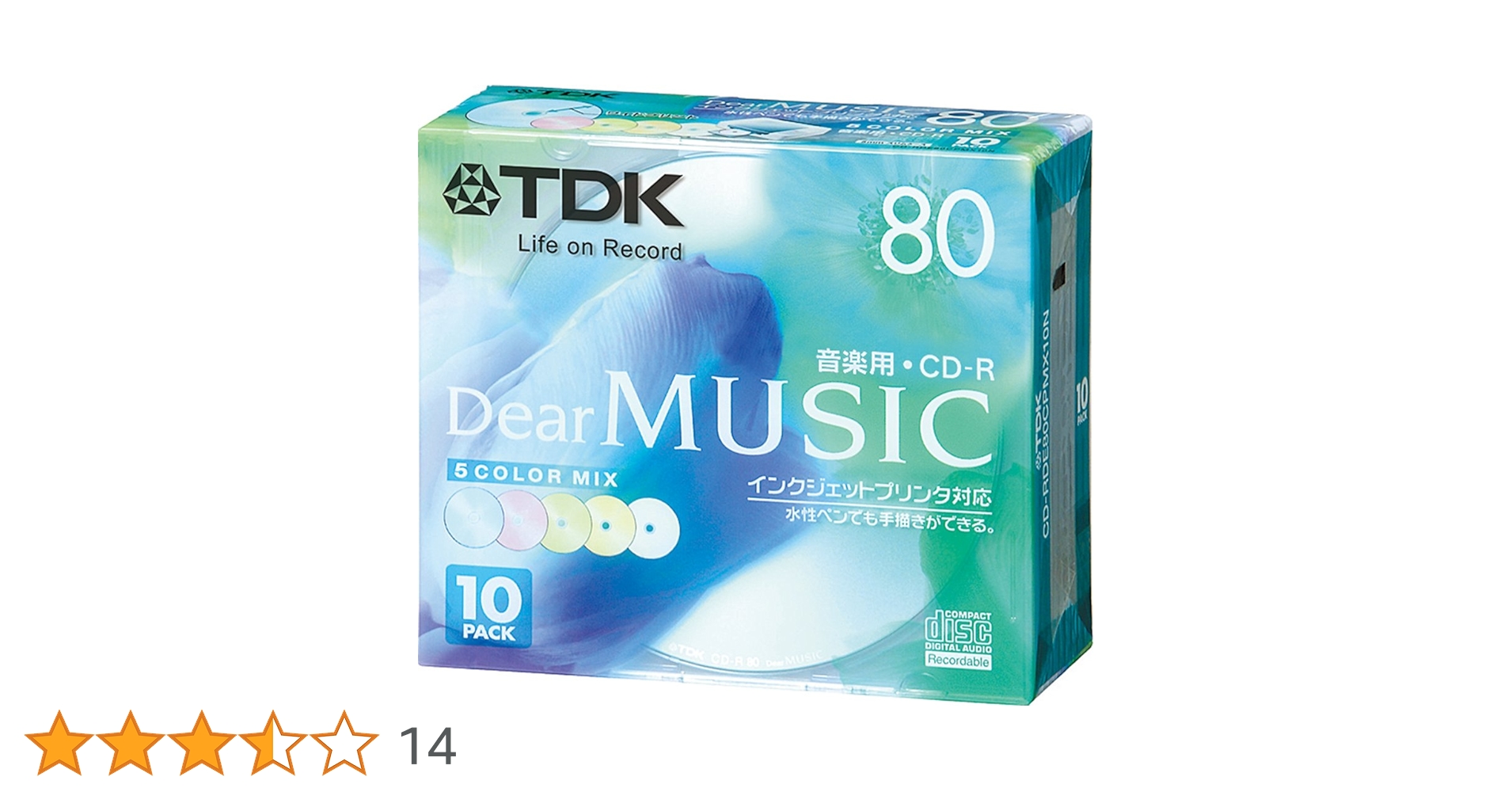 TDK CD-RDE80CPMX30PS 3点セット 音楽用CD-R 5色カラー Amazon.co.jp: TDK 音楽用CD-R 80分 インクジェットプリンタ対応