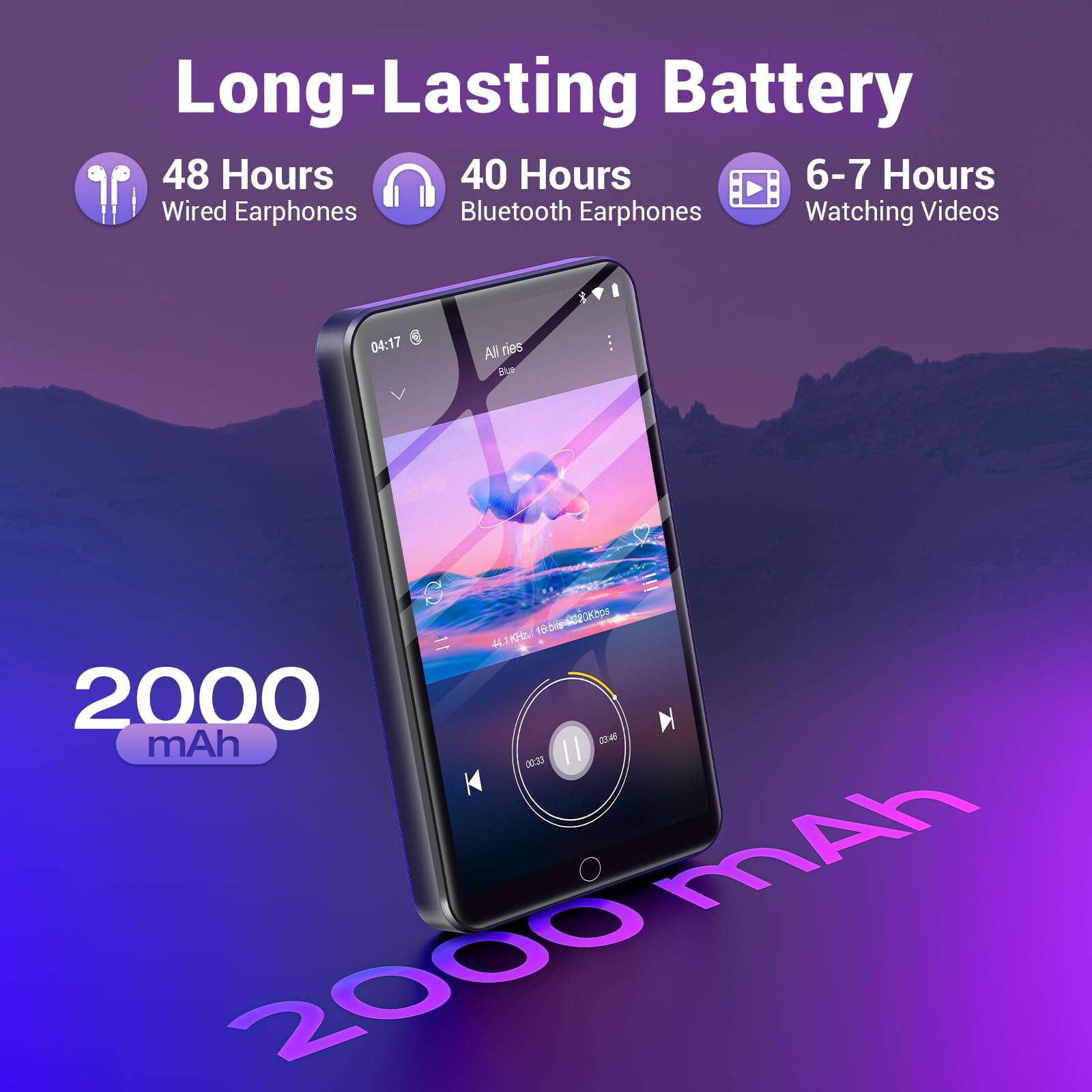 Diofox MP3プレーヤー M8 80gb W/ Bluetooth 【公式通販】