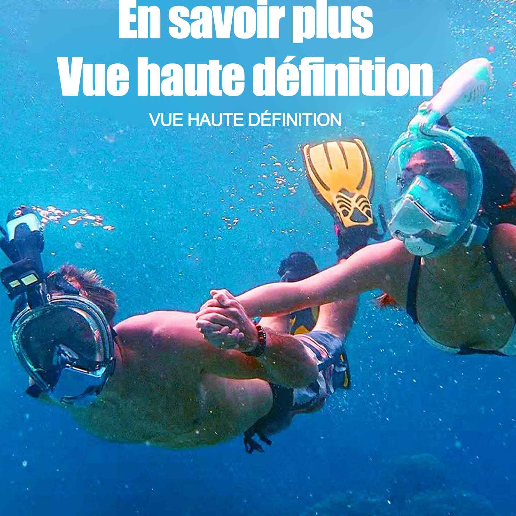 Masque de plongée 8000 TR/Min Ventilateur 200 Minutes Endurance Masque Natation Masque plongée électriquee Respiration électrique