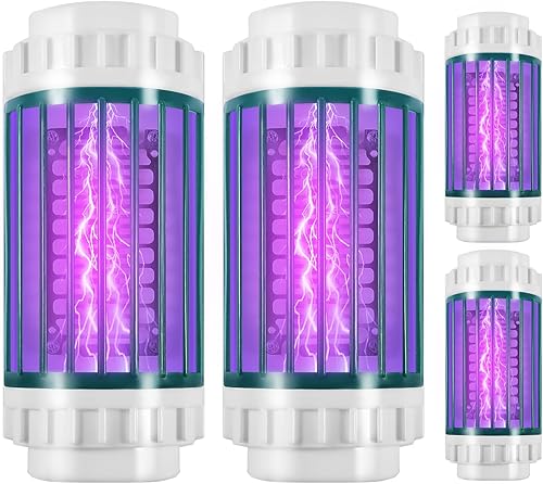 Bug Zapper para interiores, paquete de 4 lámparas electrónicas para matar mosquitos para interiores con atracción de luz UV, trampas para moscas de