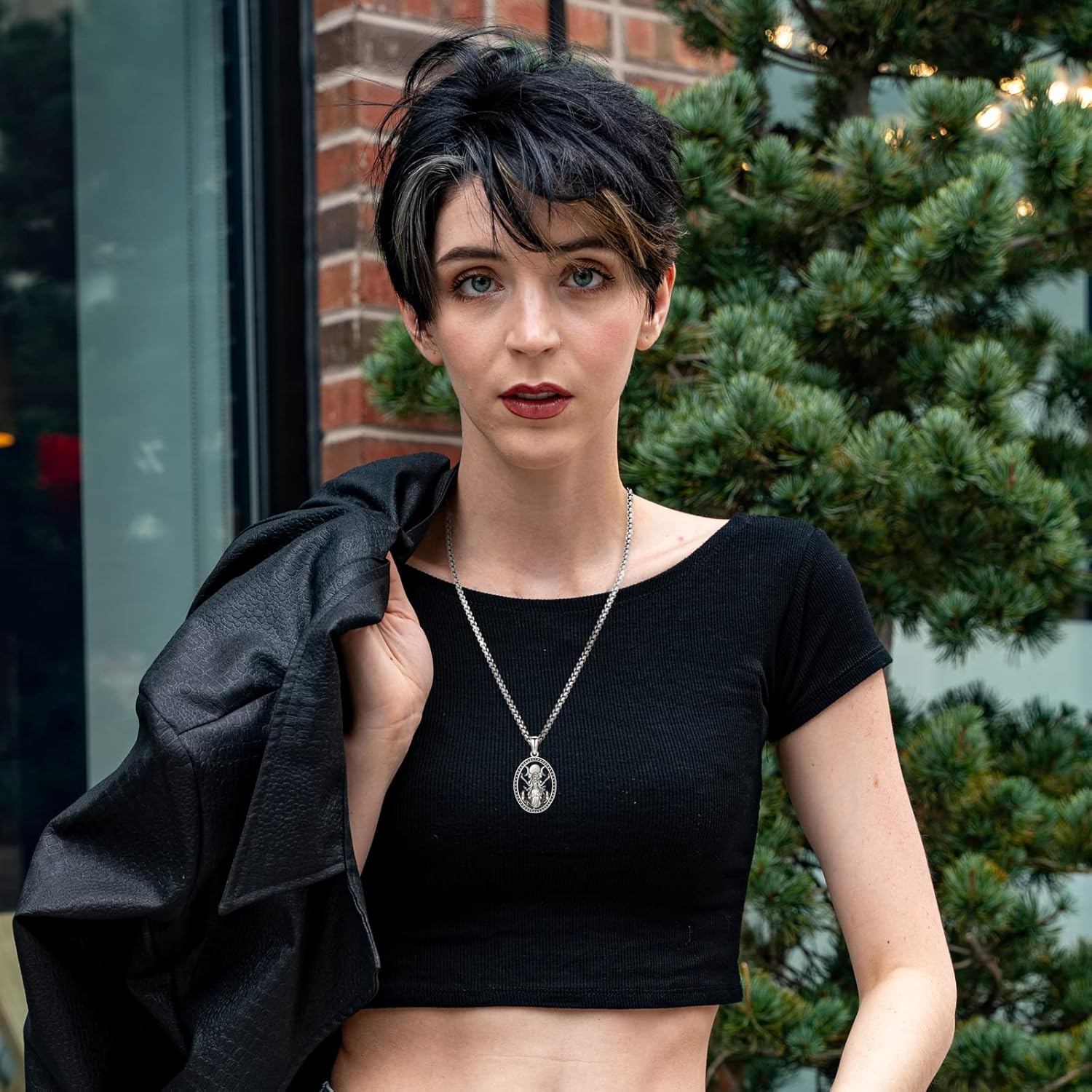 Witchy Jewelry for Women Men Nudo De Bruja Plata 925 Original Witches Knot Necklace Tetragrammaton Hecate Necklace Lilith Necklace Pentagram Necklace Cat Necklace Triple Moon Goddess Pendant Necklace - Image 7