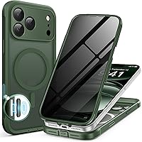 Vista 54 de BERFY Funda para iPhone Air, compatible con MagSafe, protector de pantalla de privacidad integrado y protección de cámara, cuerpo completo