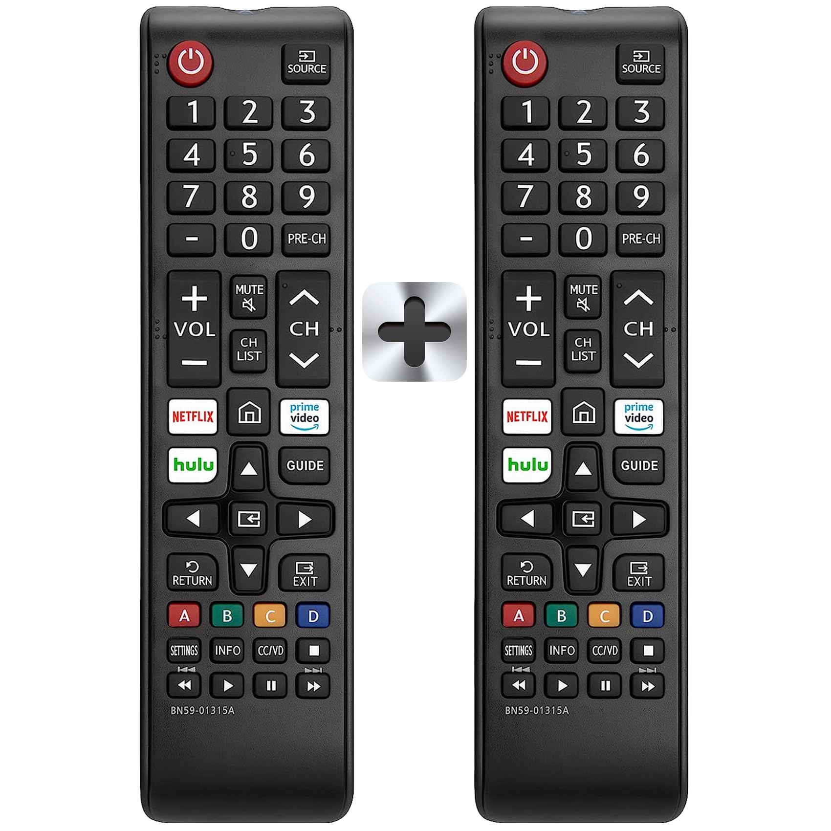 Photo 1 of ?Pack of 2? Universal Remote Control for Samsung TV Remote, Replacement Compatible All Samsung Smart TV, LED, LCD, HDTV, 3D, Series TV