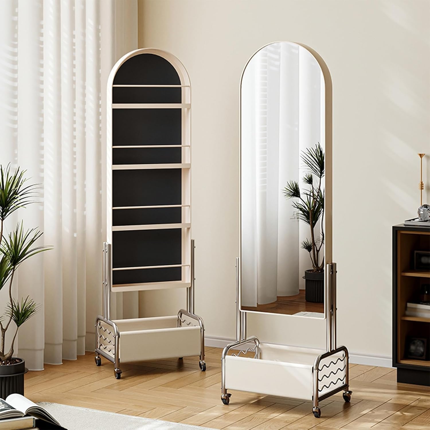 スタンドミラー おしゃれ 160cm*50cm 全身鏡 姿見 壁掛け 金705