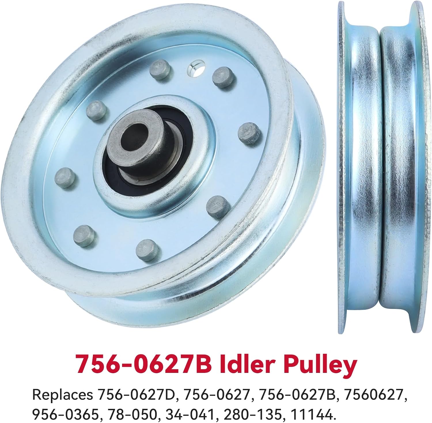 GELASKA 2 Pack 756-0627D Idler Pulley Replaces 756-0627B 756-0627 756 0627B 756-0365 956-0365 for Cub Cadet 1515 1525 1527 2166, LT1045 LT1046 LT1500 LT1018 LT1024 LT2042 LT2138 LT2180 L1046 Tractors