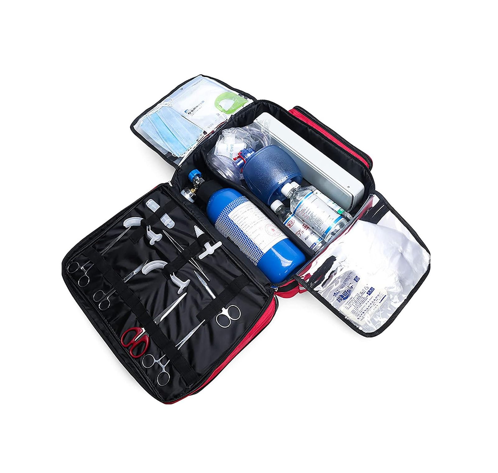 Botiquín de Primeros Auxilios, Maletín médico portátil Paquete ambulatorio Botiquín de Primeros Auxilios Multiusos de Gran Capacidad rescate de emergencia impermeable al aire libre de gran capacidad