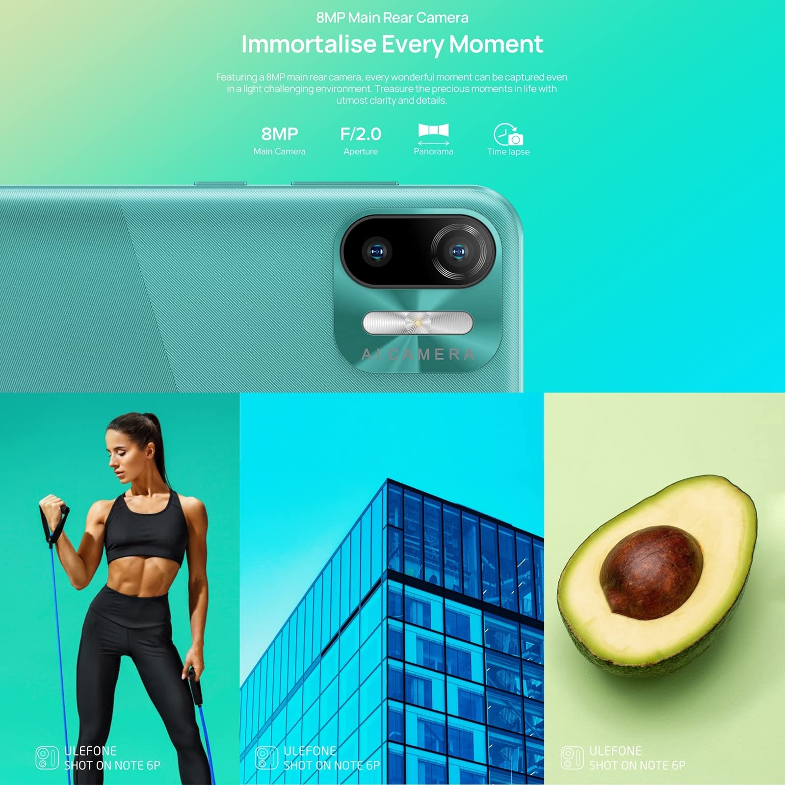 Ulefone 4G Smartphone Offerta del Giorno NOTE 6(P), 8,5mm Ultra Sottile Cellulare DUAL SIM,Schermo HD+ 6,1'', Slot Per 3 Schede, Android 11 Go, 2GB+32GB, Fotocamera 8MP+5MP,GPS Sblocco Facciale Rosso