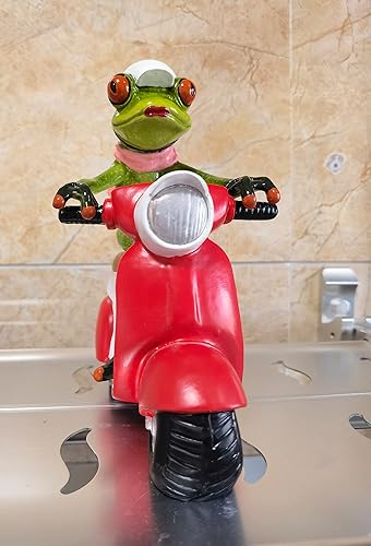 Miniatura 5 de VVGIFTS Figuras de rana decorativa divertida y bonita para manualidades, estatua de escultura de rana de resina para el hogar, oficina, escritorio