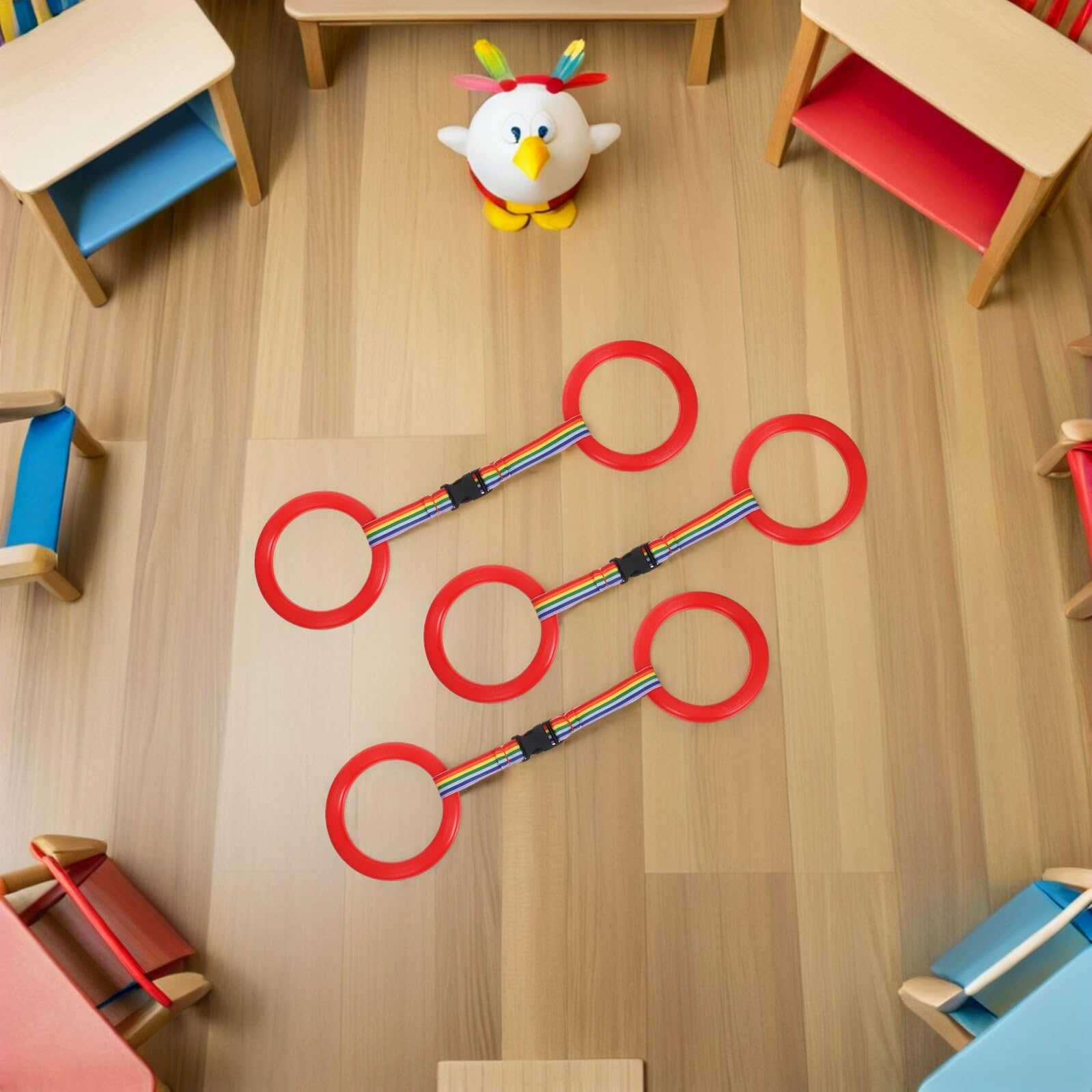 POPETPOP 24 Juegos Pulseras Anti-pérdida con Anillos Cinta de Sujeción y Ligera para Paseos y Guarderías para Actividades al Aire y Familias Multihijos