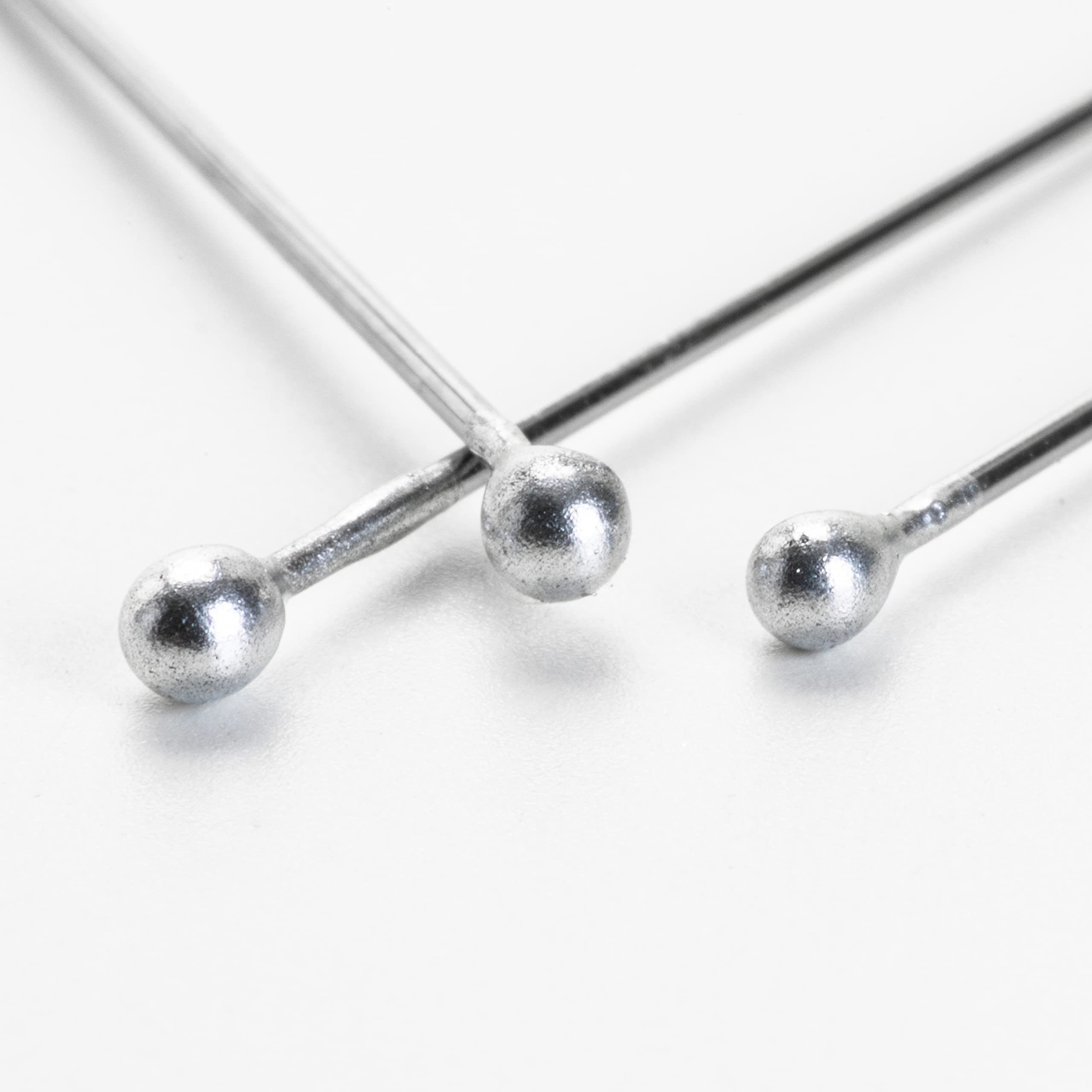 Spilli per Camicie in Acciaio Inox con testa a goccia argentata Leone Dell'Era - Barattolo da 2.500 pezzi - mm 0,60 x26