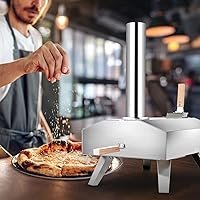 Vista 8 de Kukoofyer Kit de horno de pizza para exteriores de 12 pulgadas, horno de pizza portátil de leña, estufa de pizza de pellets, máquina de pizza