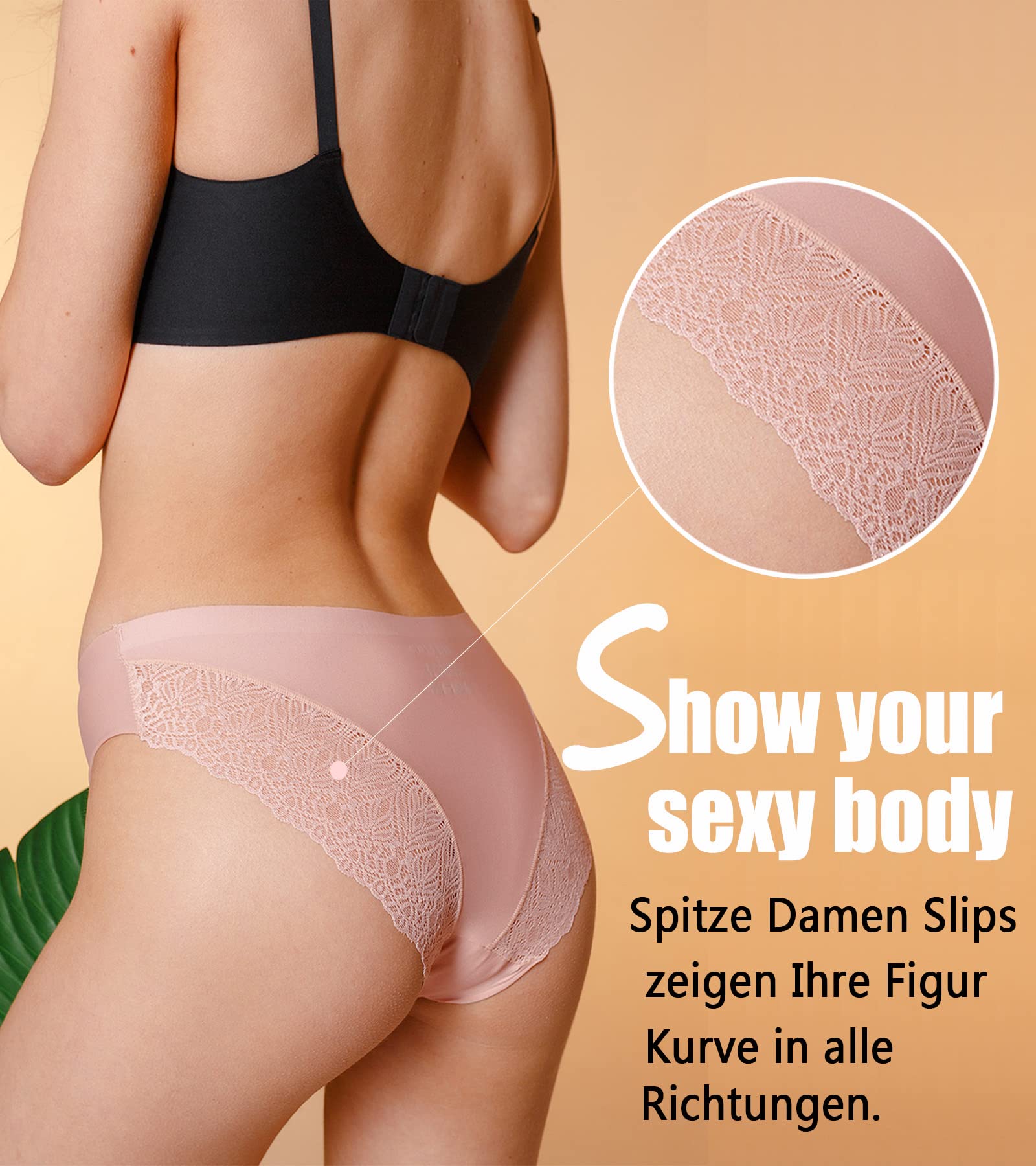 BeReady Slip Donna Senza Cuciture Mutande Donna Brasiliana Culotte Donna Senza Cuciture Confortevole Pizzo Mutande Donna Senza Cuciture Invisibile Intimo Donna
