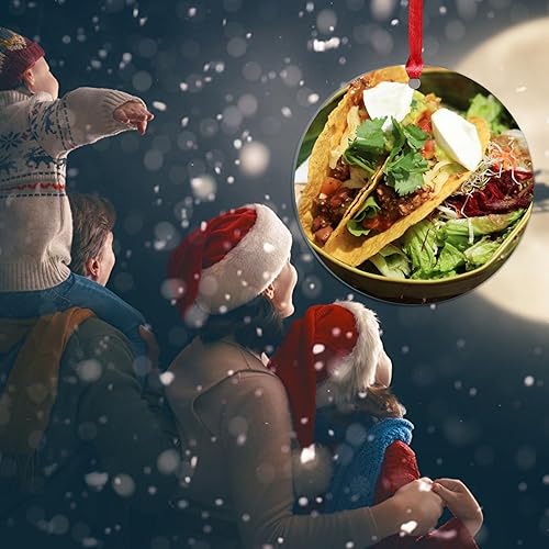 Miniatura 5 de Adorno de decoración de árbol de tacos de tortilla, divertido alimento, decoración de Navidad, recuerdo, divertido, delicioso, comida rápida,