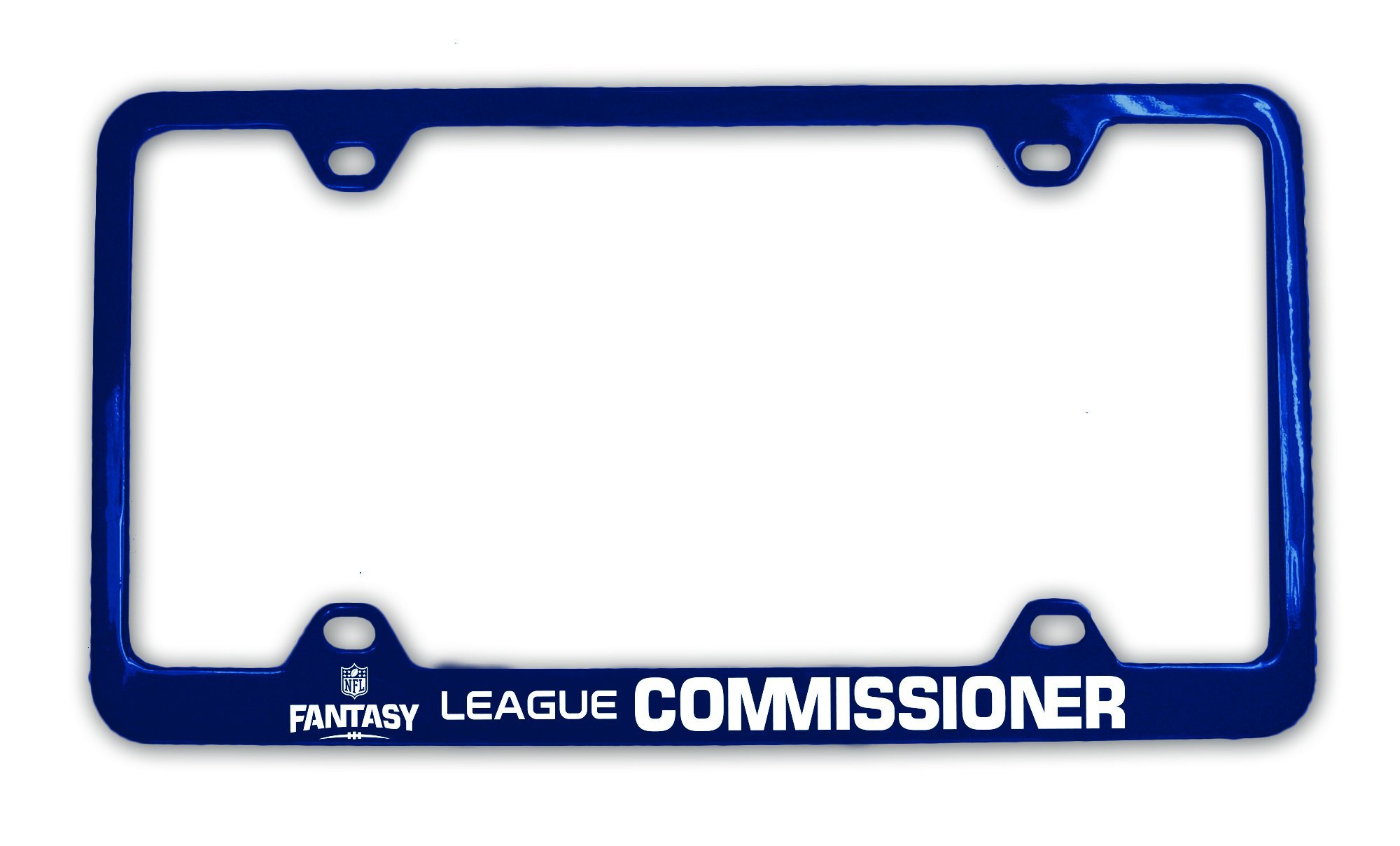 NFL Fantasy Football Laser Engraved License Plate Frame, Commissioner, 6" x 12"