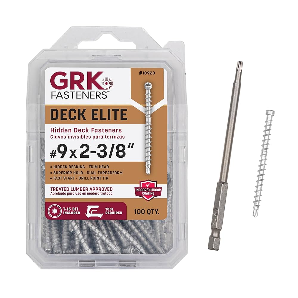 GRK 10923 AnglePro Hidden Deck Fastener #9 x 2-3/8 100CT