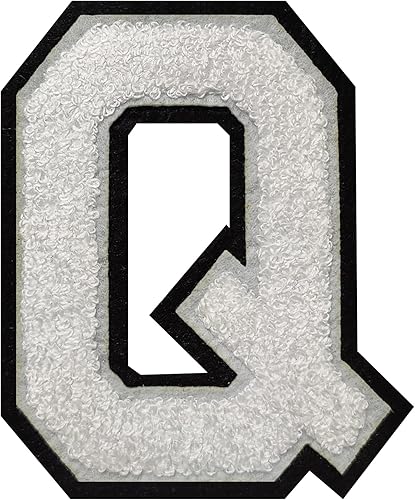 Miniatura 41 de 2 parches de letras de felpilla termo-adhesivas de 4.5 pulgadas, parches de letras universitarias con puntada de felpilla roja/blanca para ropa (H)