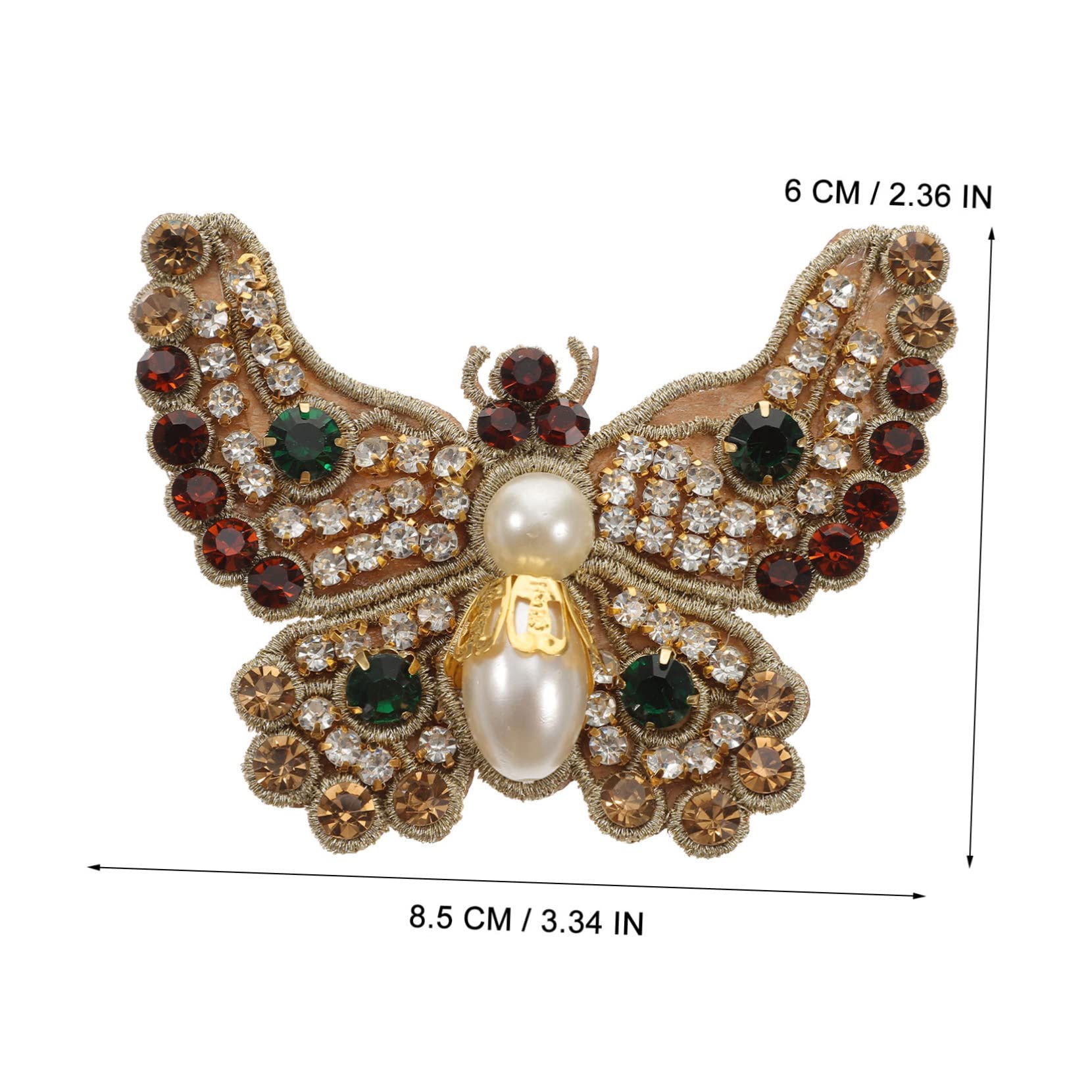 TEHAUX 4pezzi Termoadesiva Forma Di Farfalla Strass Per Abbigliamento e Decorazioni Patch Fai Da Te Per Giacche Cappelli e Scarpe