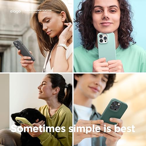 Miniatura 3 de elago Compatible con iPhone 14 Pro, funda de silicona líquida, funda protectora de cuerpo completo, a prueba de golpes, teléfono delgado, forro de